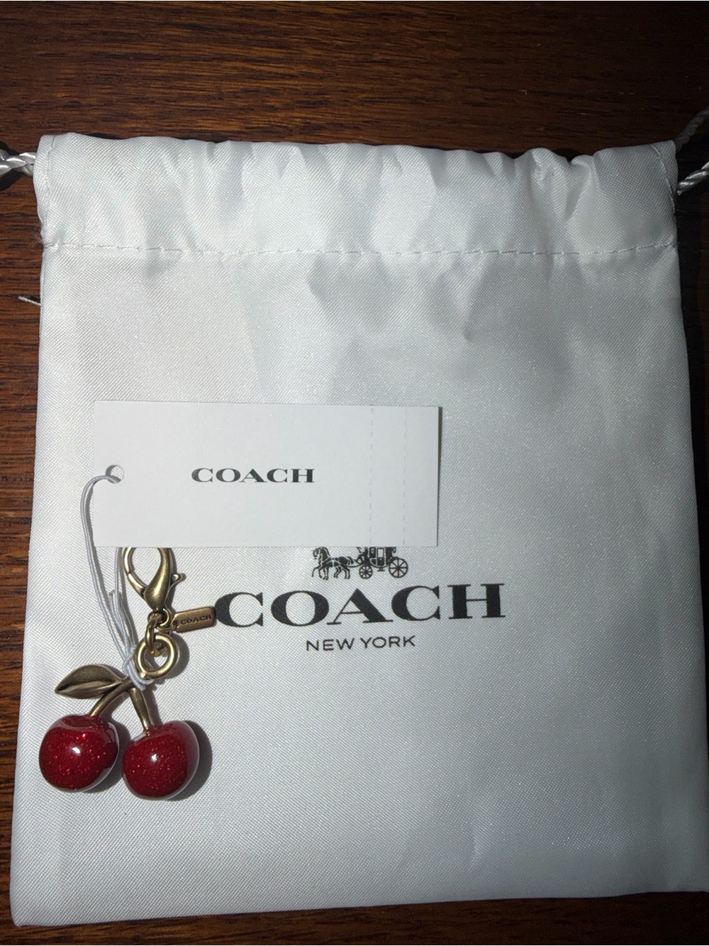 Coach Red Cherry Charm - Picture 3 of 3